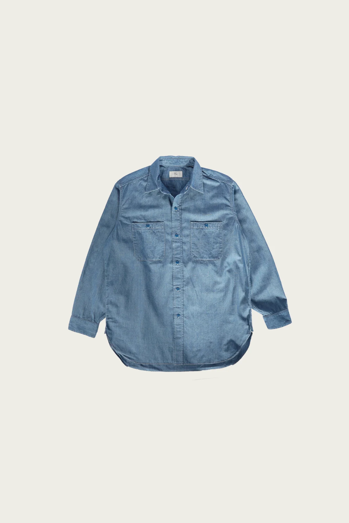 Sea Island Cotton Chambray Shirt - Indigo - 1