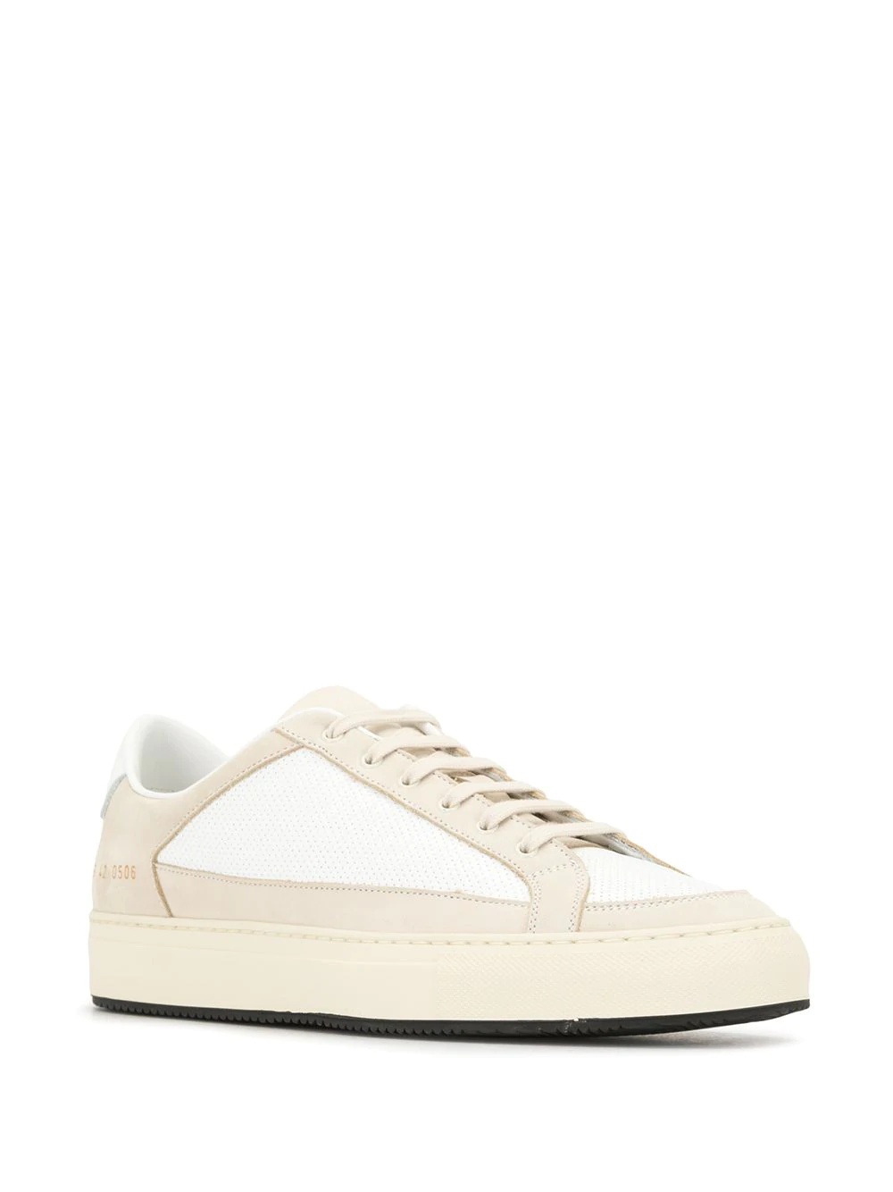 low top panelled sneakers - 2