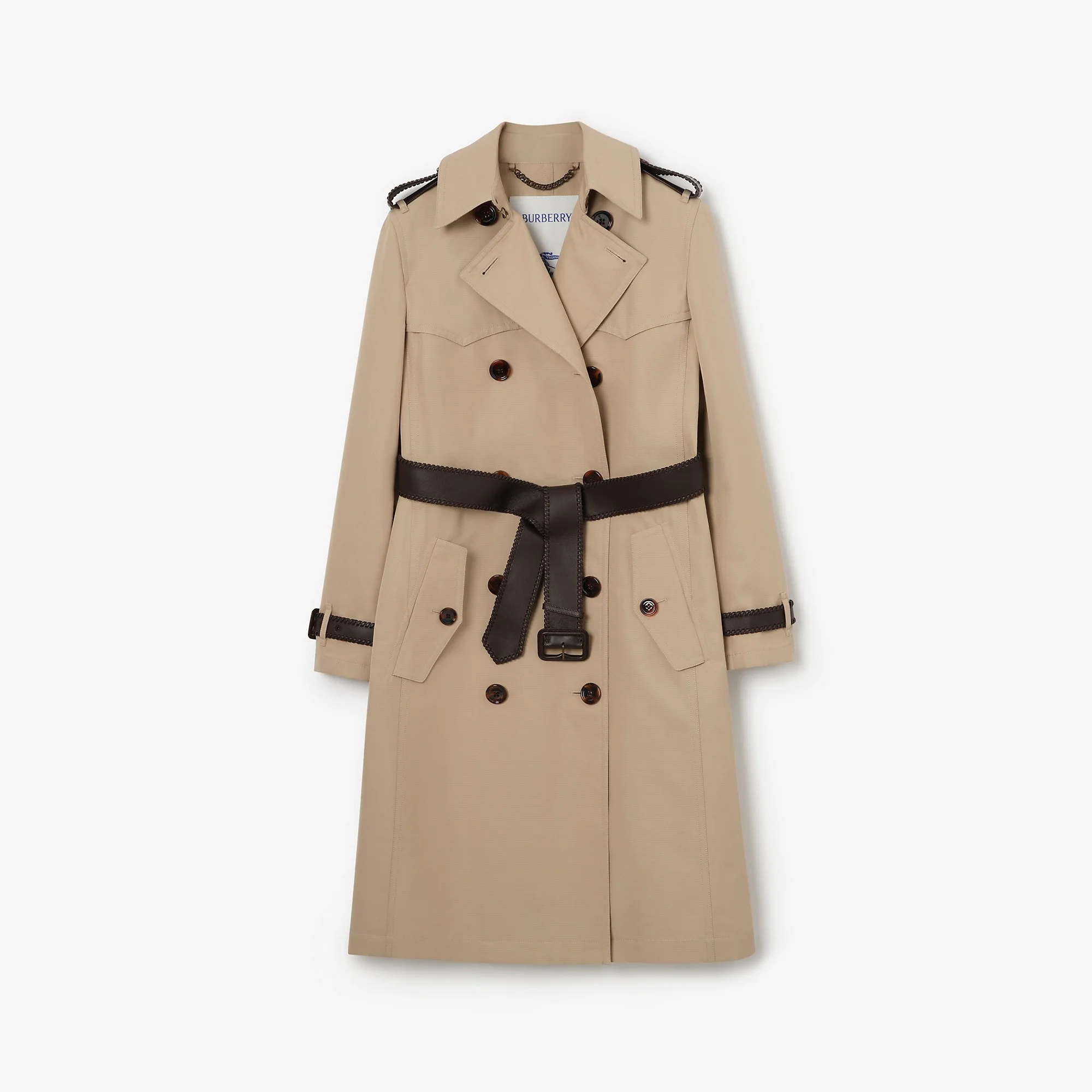 Long Silk Cotton Foxfield Trench Coat - 1
