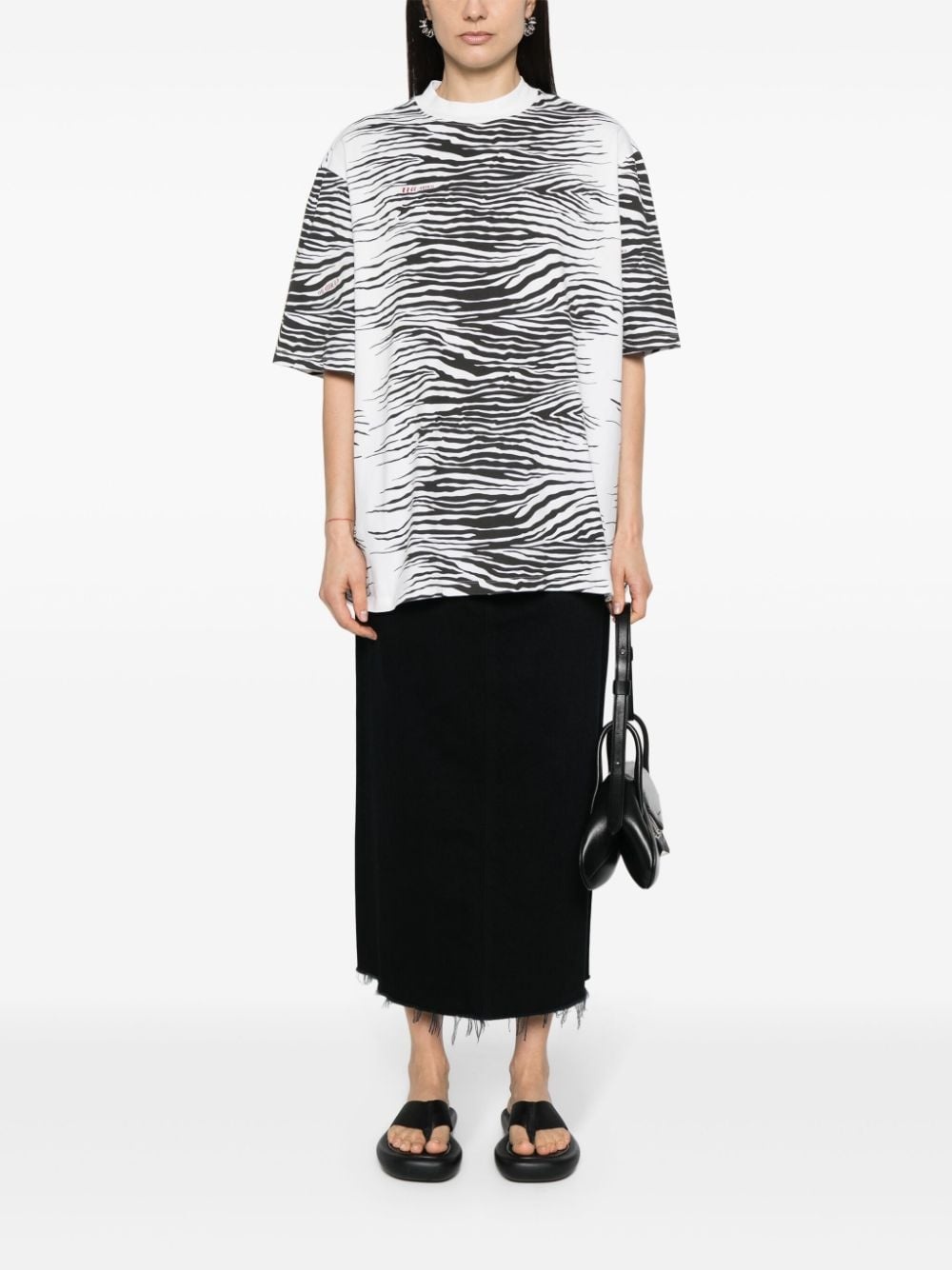 frayed midi skirt - 2