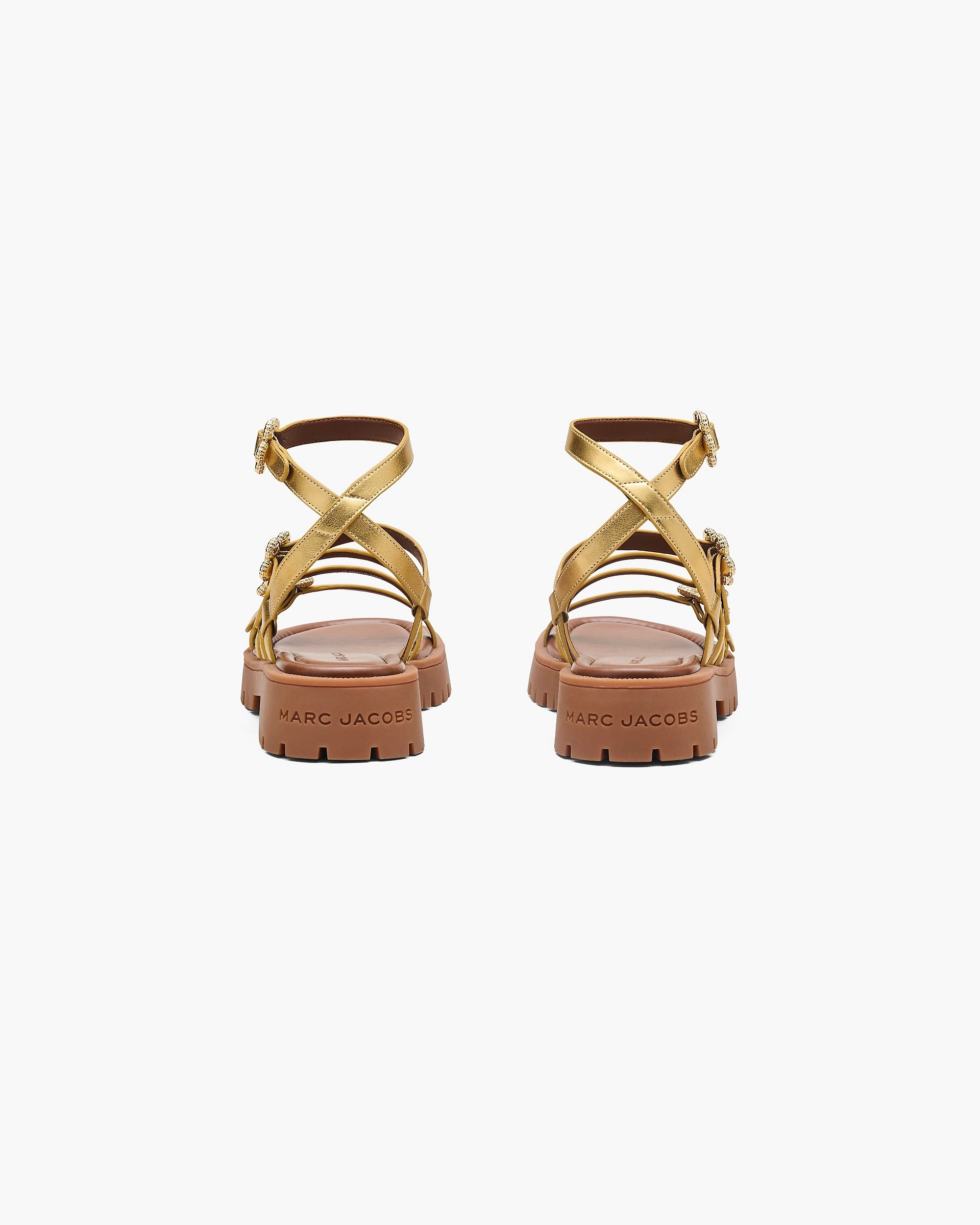 THE METALLIC LEATHER DAISY GLADIATOR SANDAL - 8