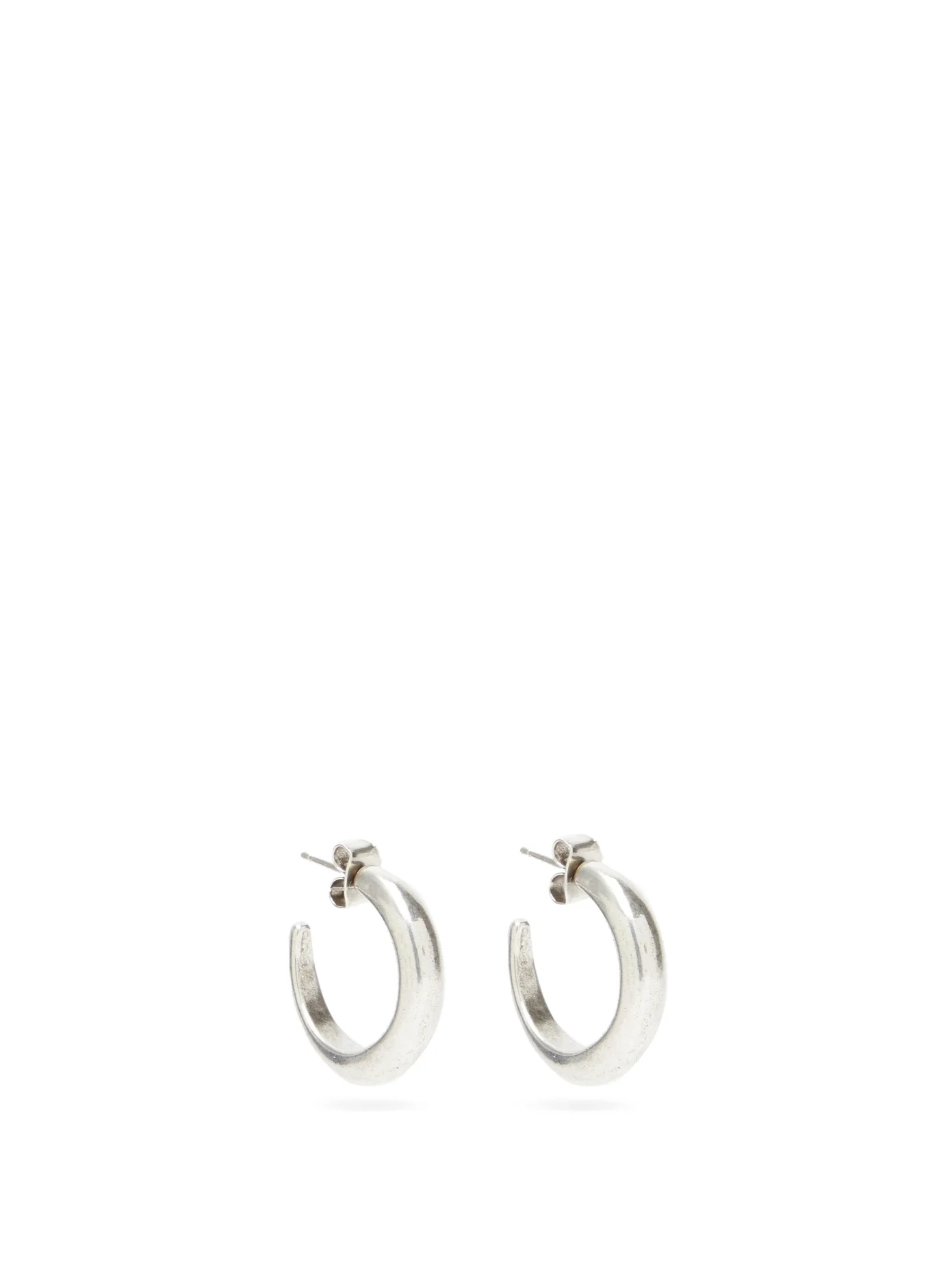 Silver-tone hoop earrings - 1