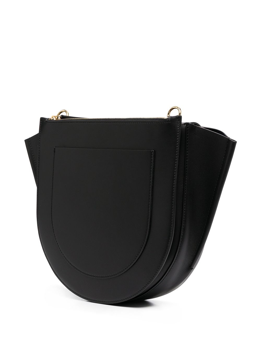 curved leather crossbody bag - 4