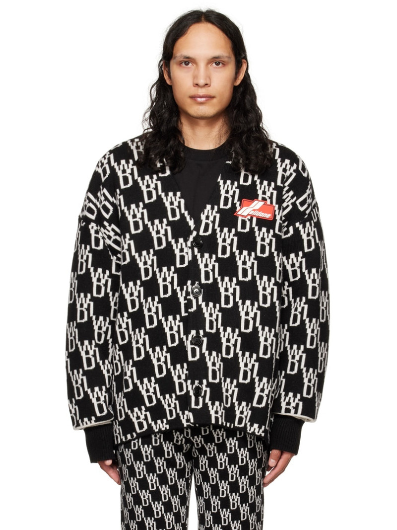 Black Jacquard Cardigan 1