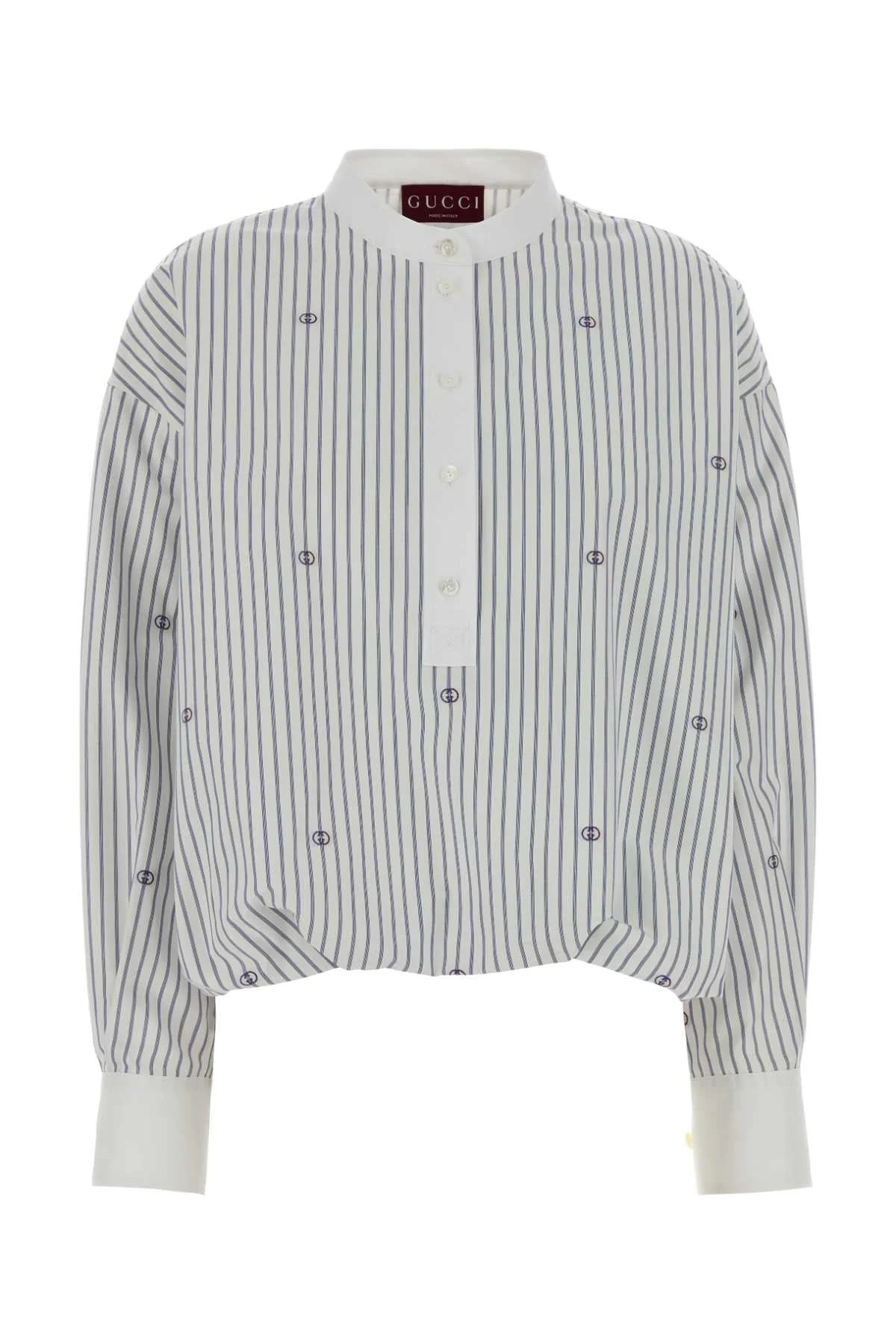 Gucci Women Embroidered Poplin Shirt - 1