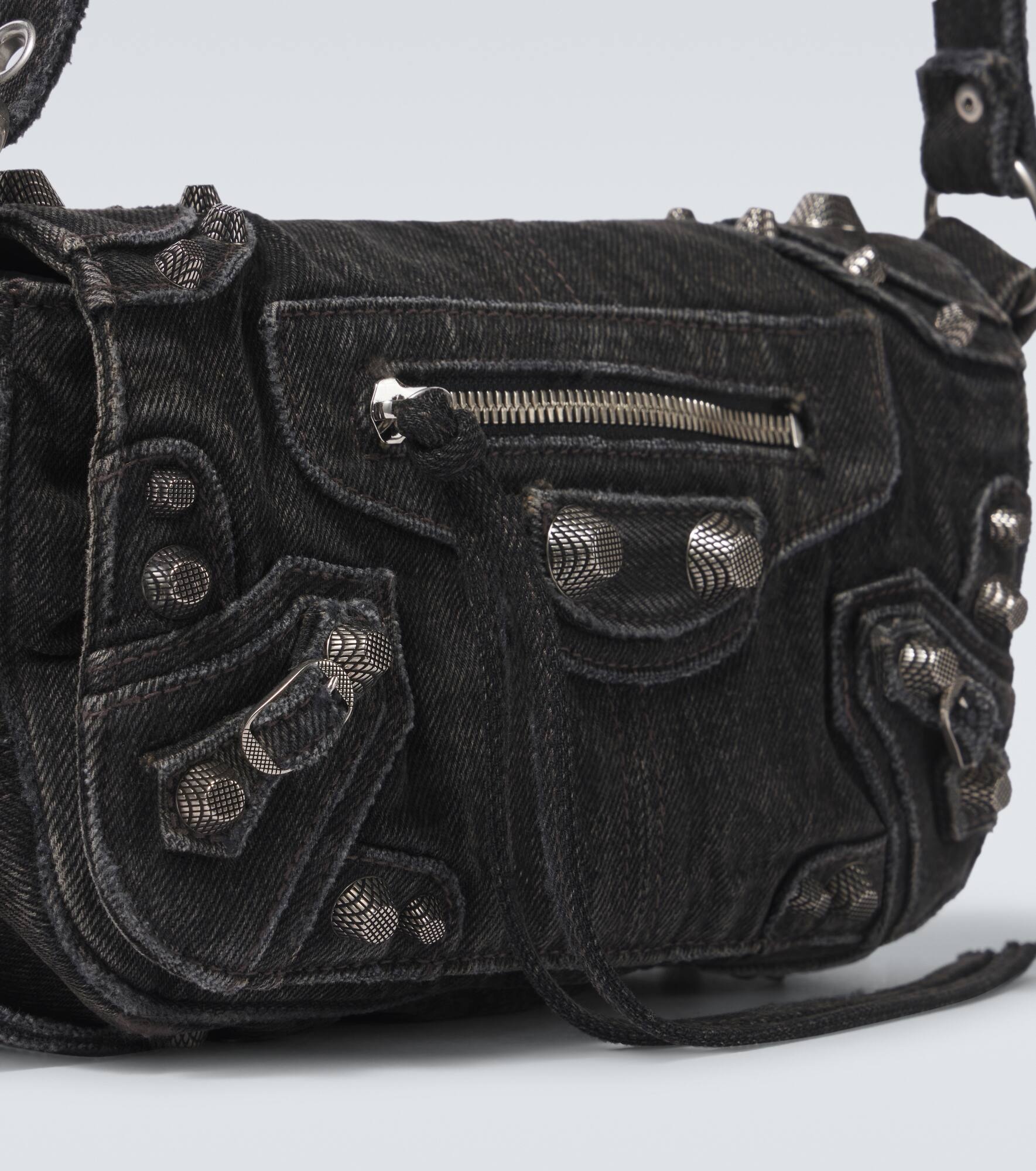 Le Cagole XS denim shoulder bag - 6