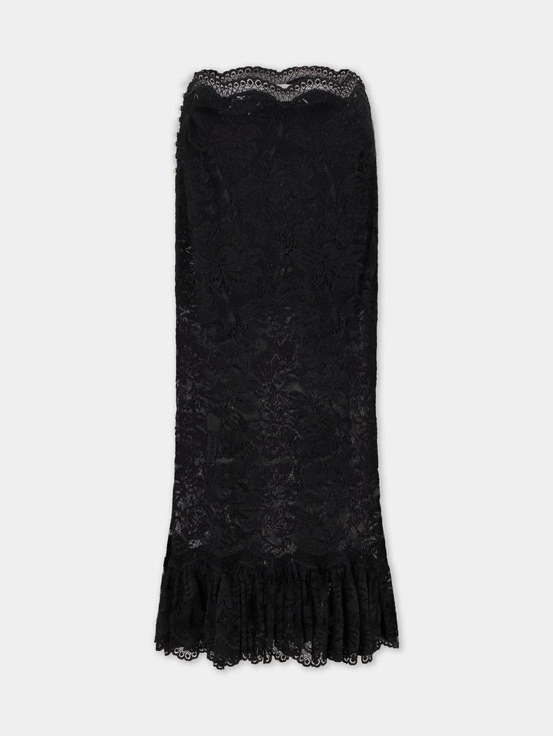 rabanne MAXI LACE BLACK SKIRT outlook