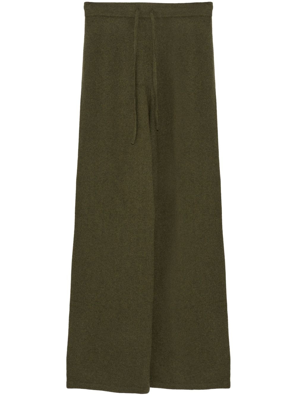 knitted wide-leg trousers - 1