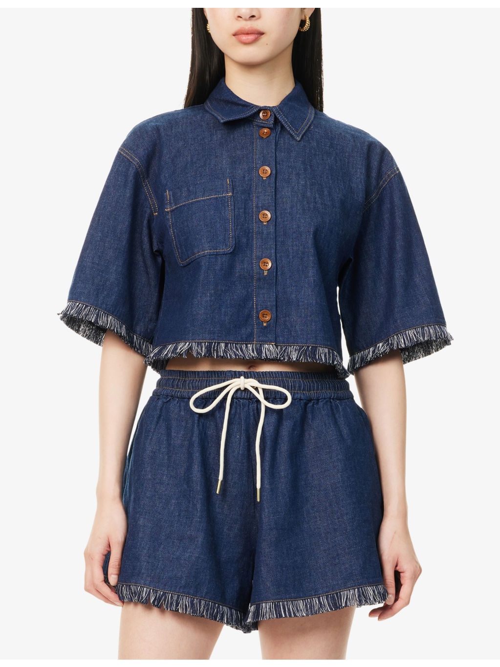 Rhiannon Fringe-Edge Denim Shirt - 3