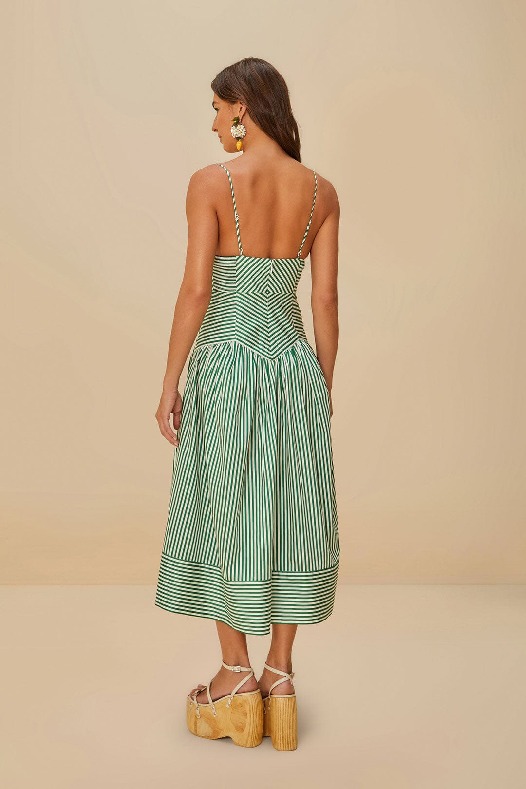 Bicolor Stripes Organic Cotton Midi Dress - 4