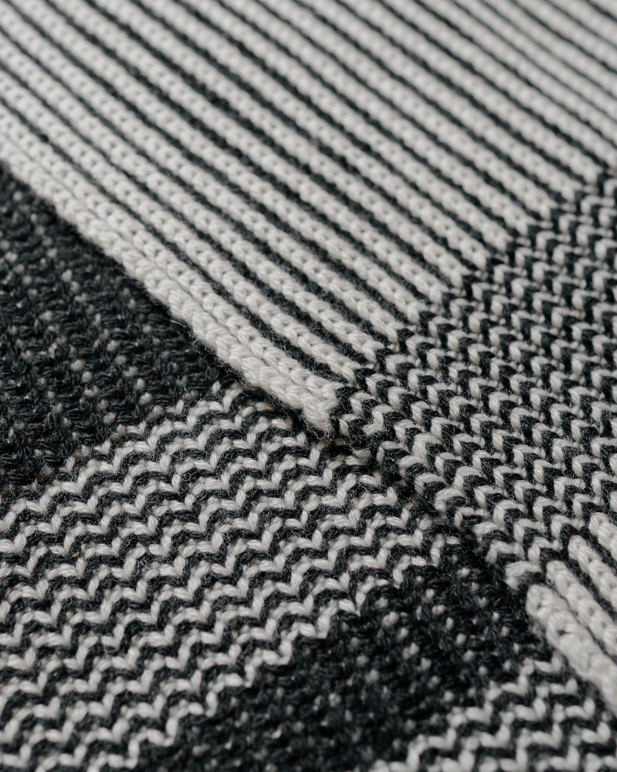 Cashmere Rib Scarf Charcoal Grey - 2