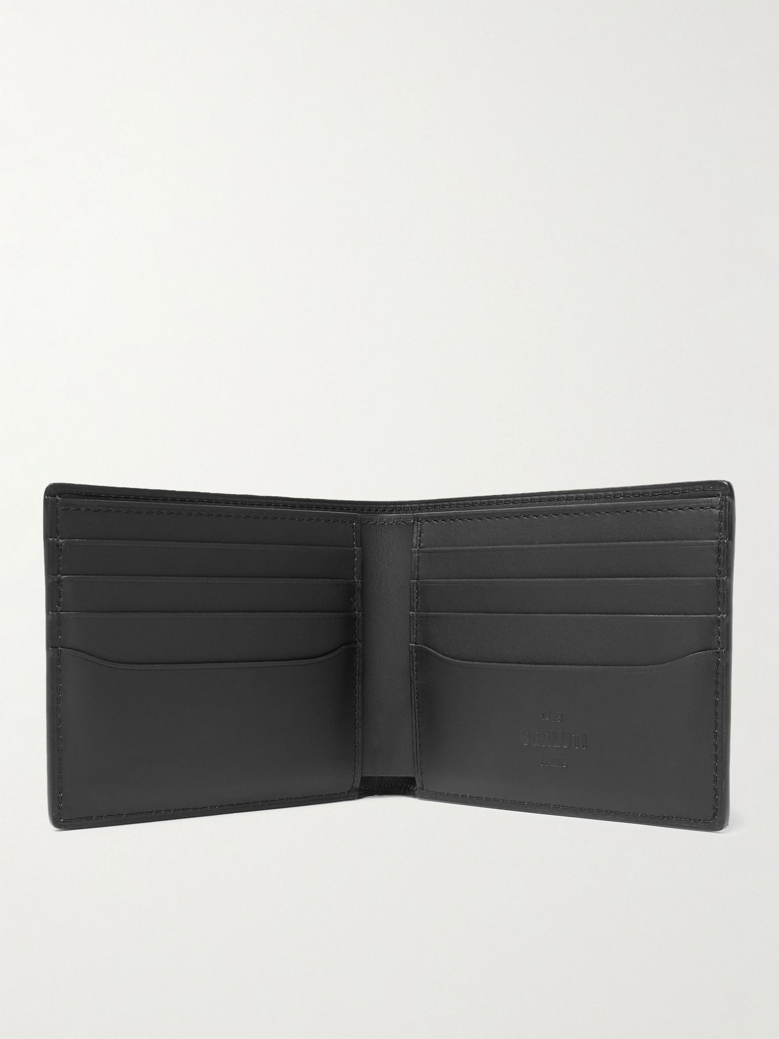 Scritto Leather Billfold Wallet Black - 4