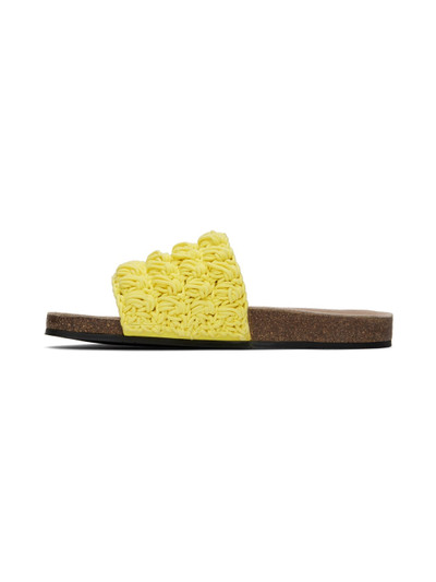 JW Anderson Yellow Crochet Slides outlook