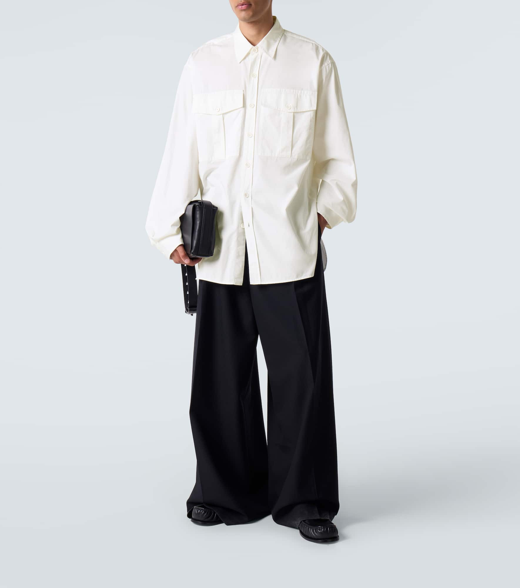 Oversized cotton twill shirt - 2