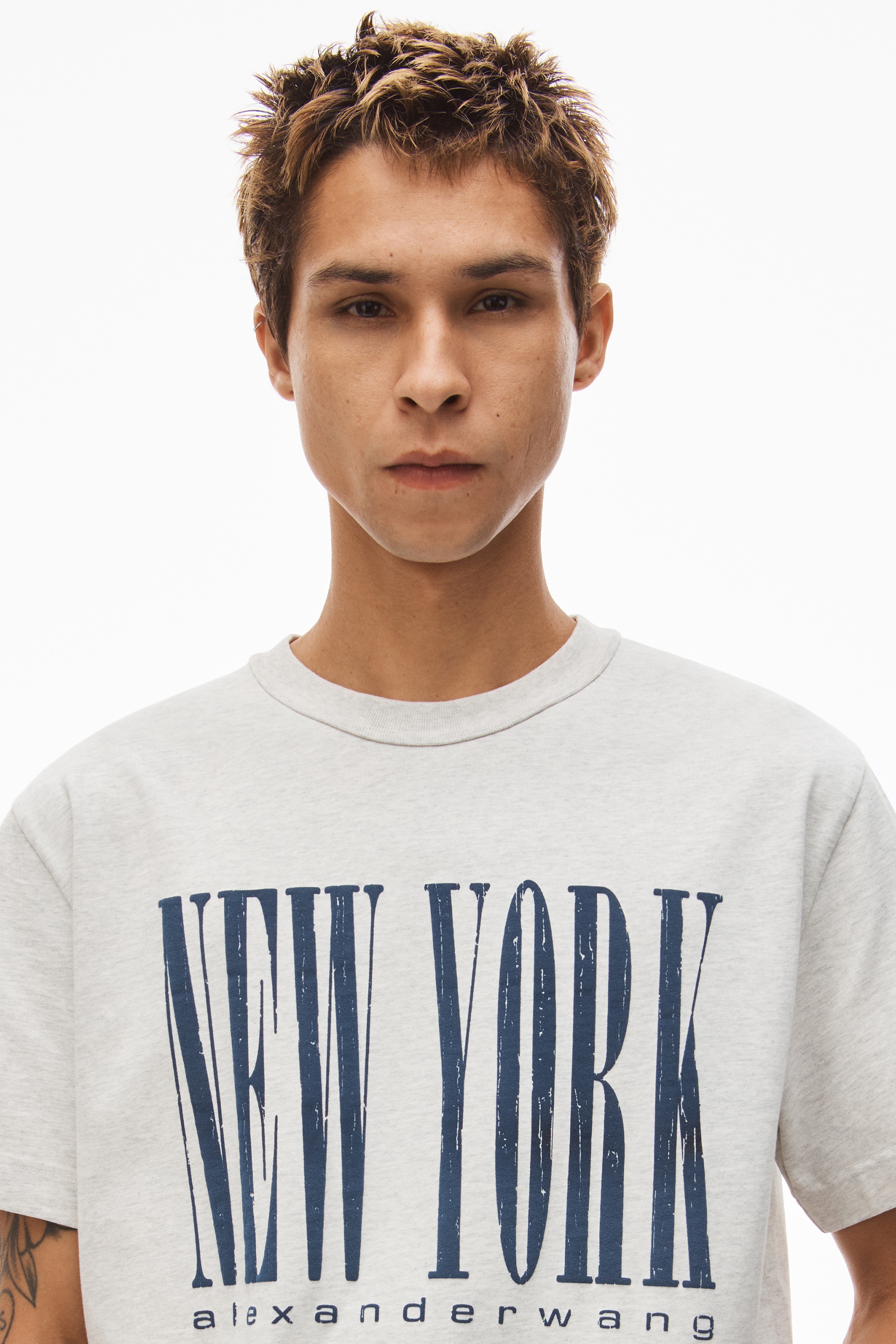 NY PUFF GRAPHIC TEE IN COMPACT JERSEY - 5