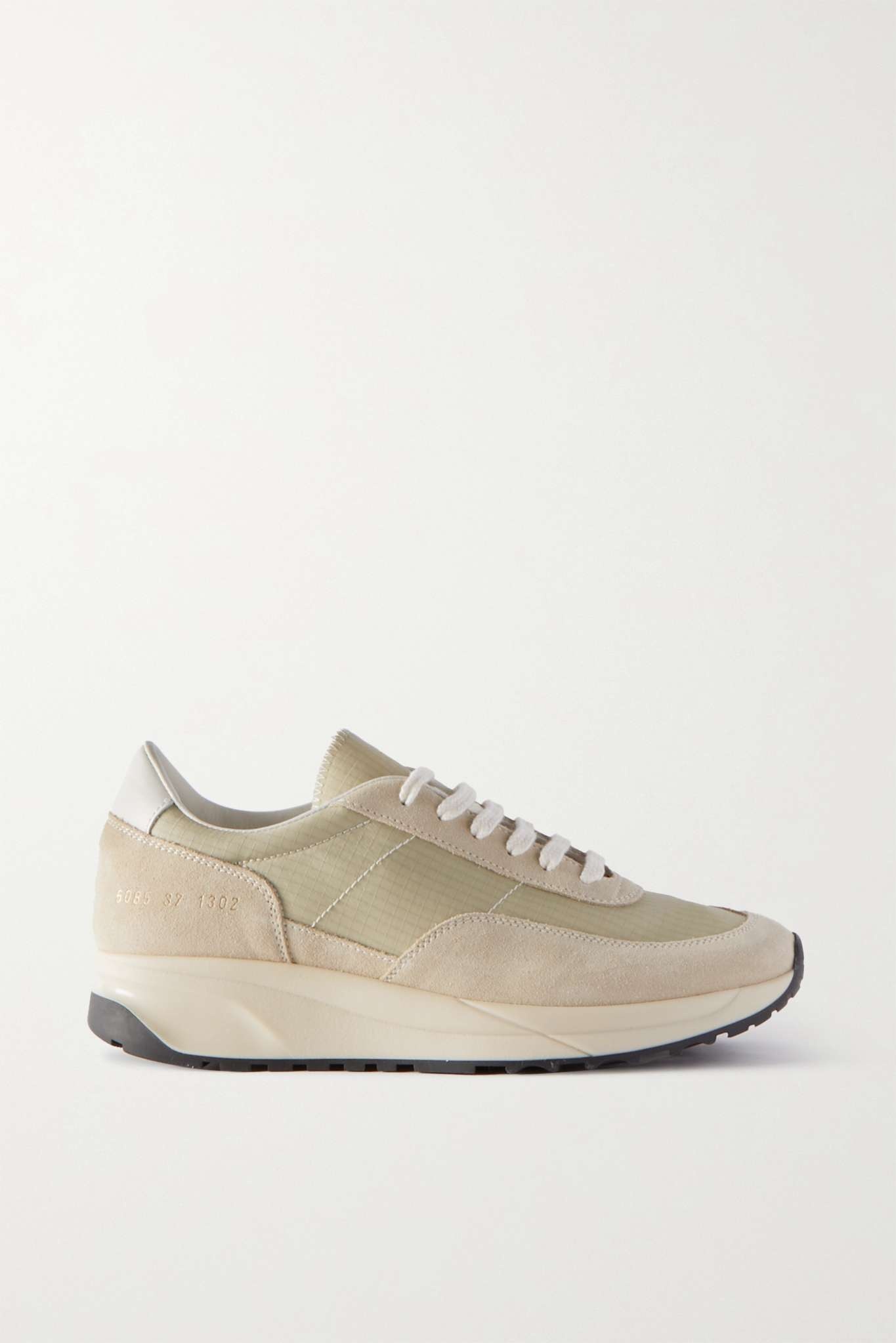 Track 80 leather-trimmed suede and ripstop sneakers - 1