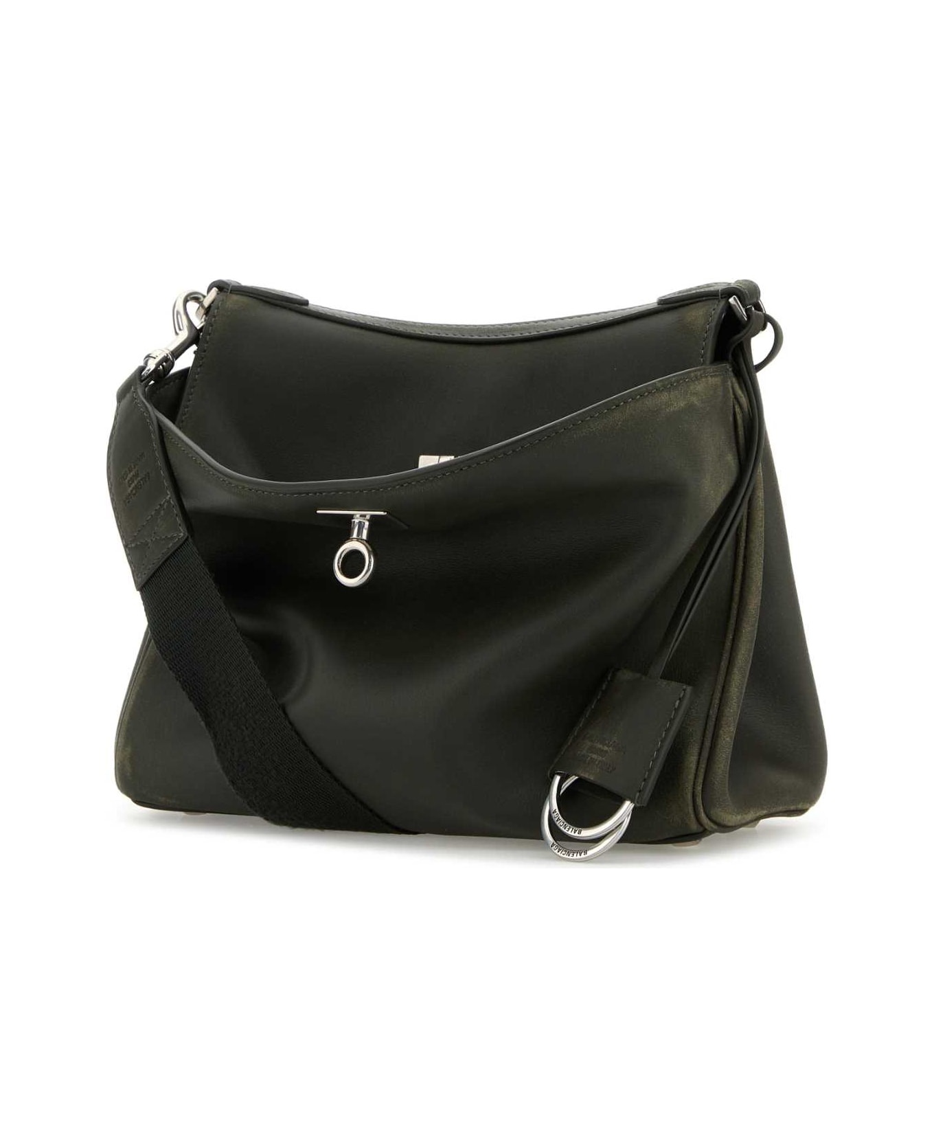 Dark Green Leather Small Rodeo Messenger Crossbody Bag - 2