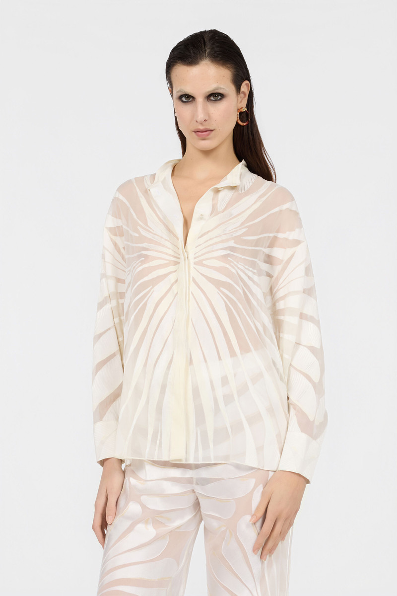 Shirt With Ray Devoré Print 3