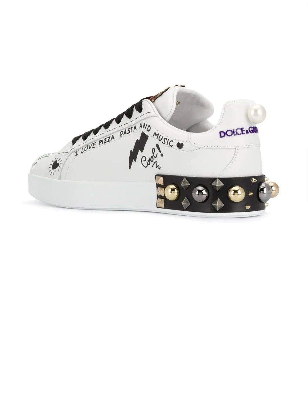 Portofino appliqué sneakers - 5