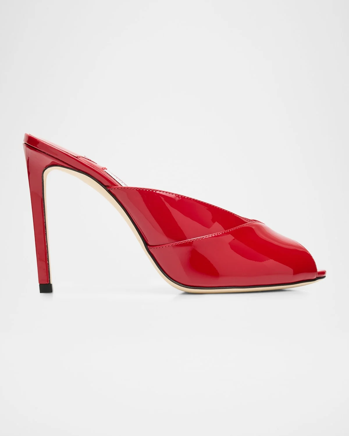 Brigitte 100mm Patent Leather Mule Pumps - 1