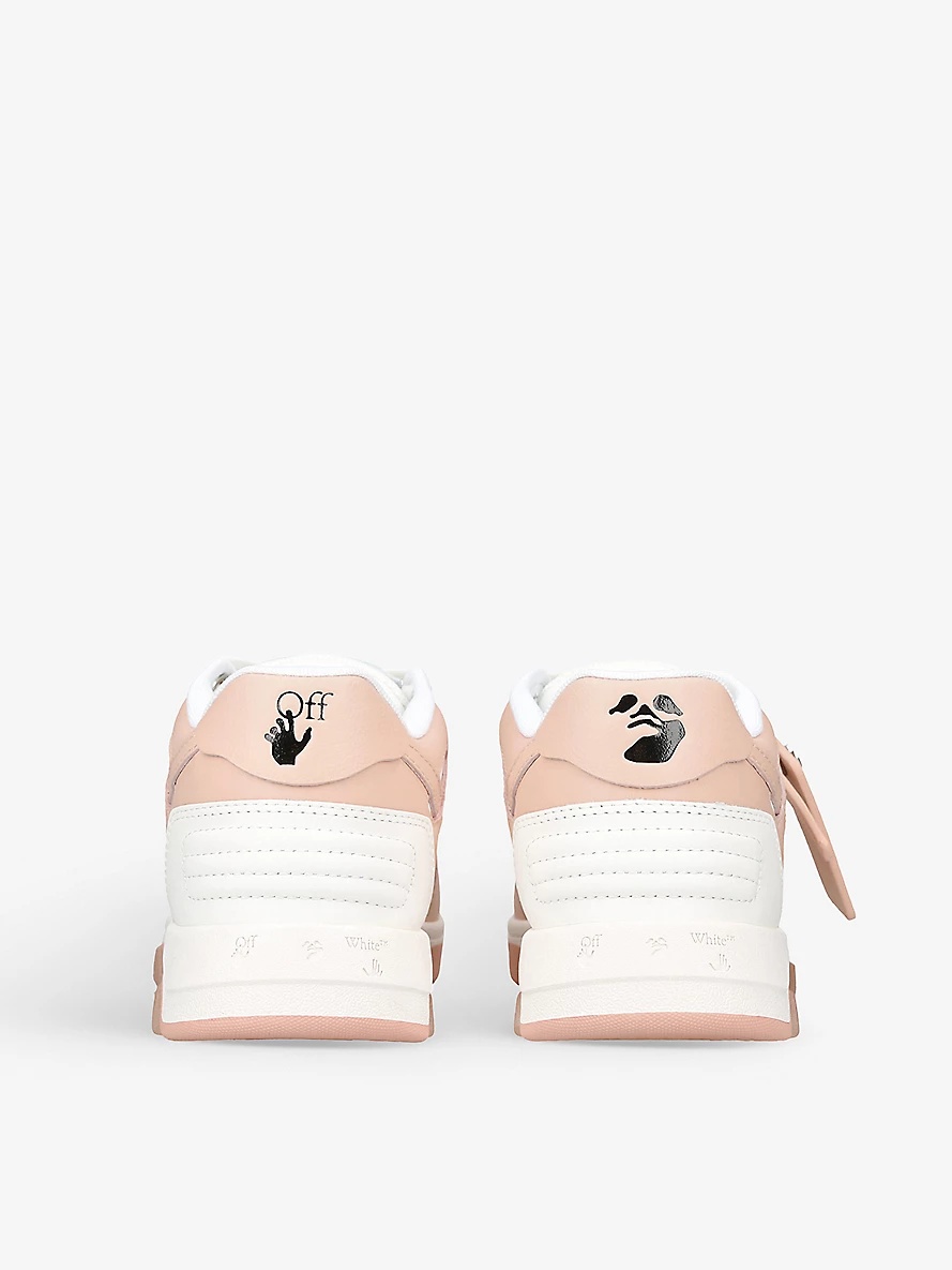 Out of Office leather low-top trainers - 4