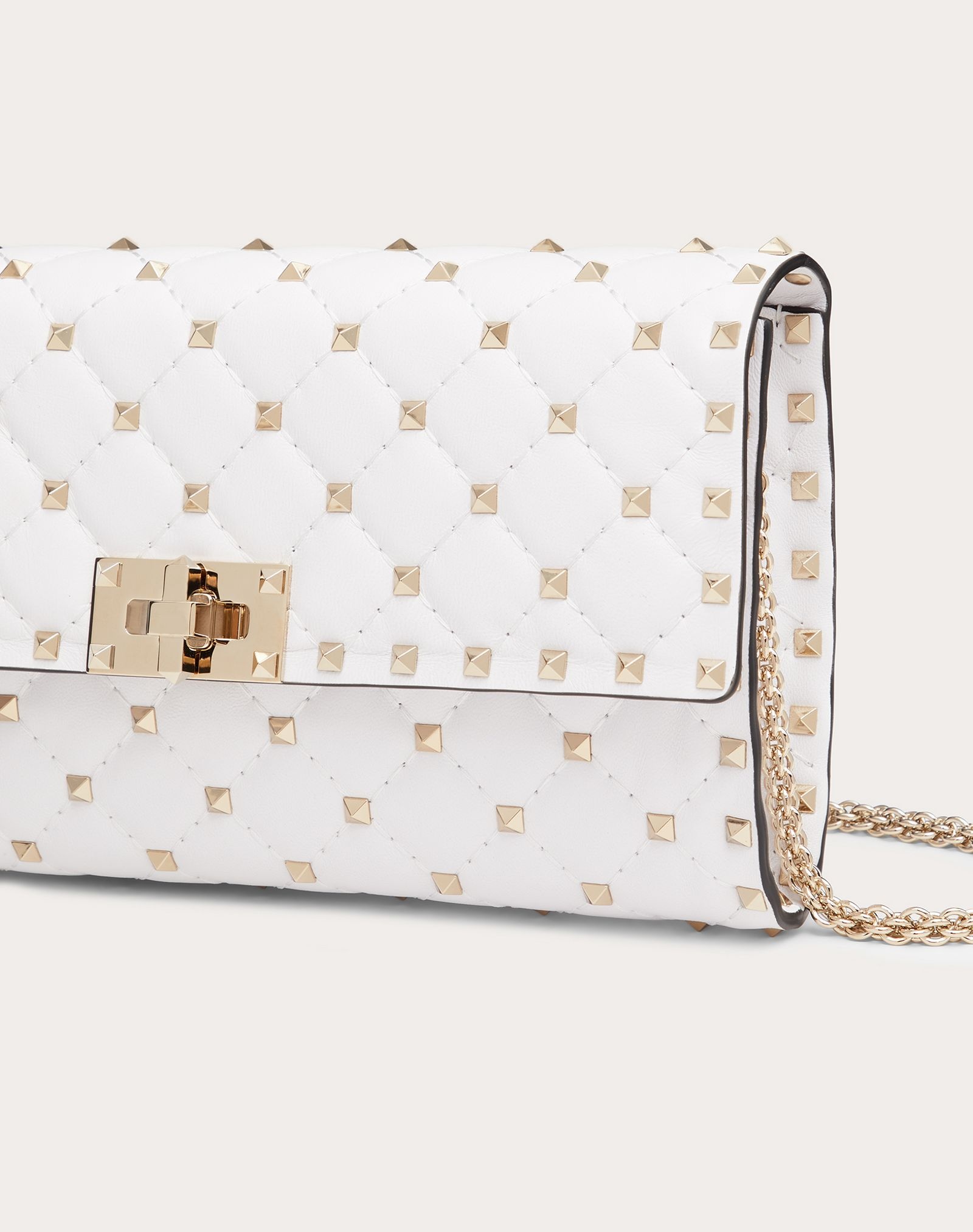 Rockstud Spike Nappa Leather Crossbody Clutch Bag - 5