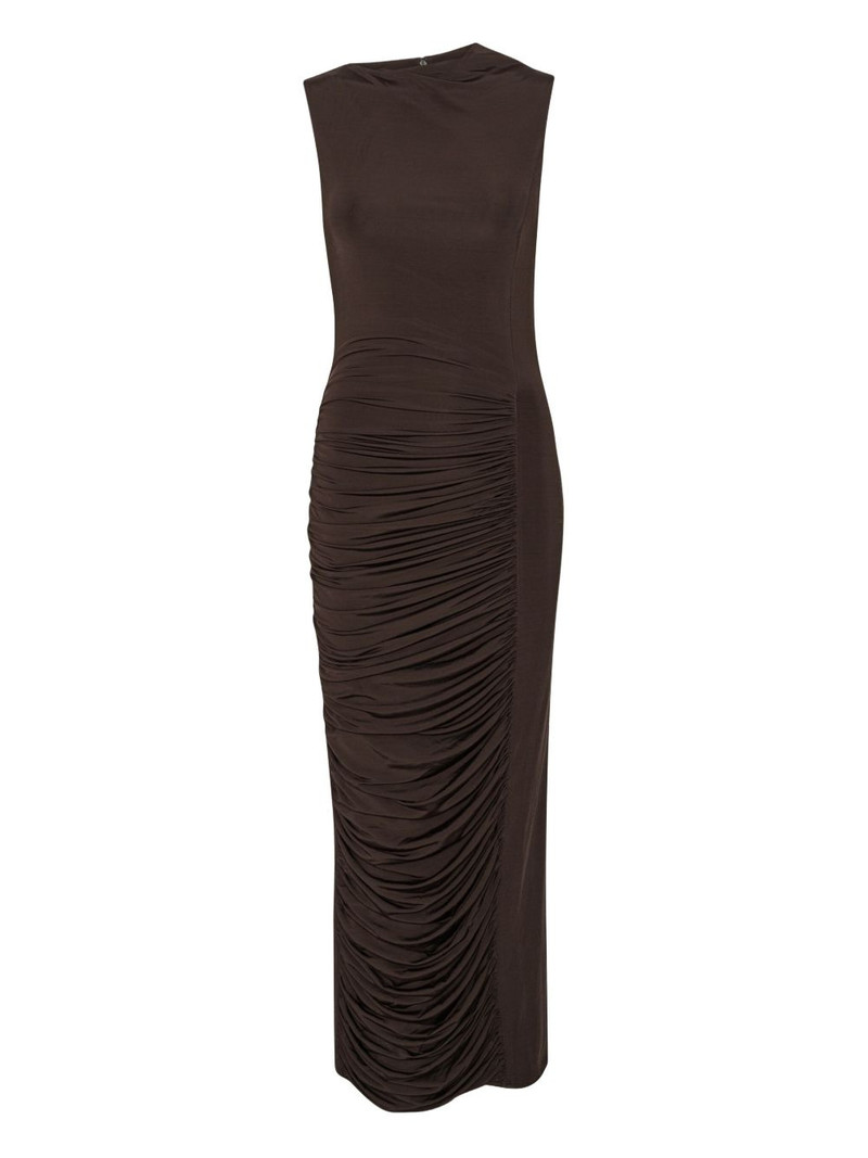 ruched midi dress 1