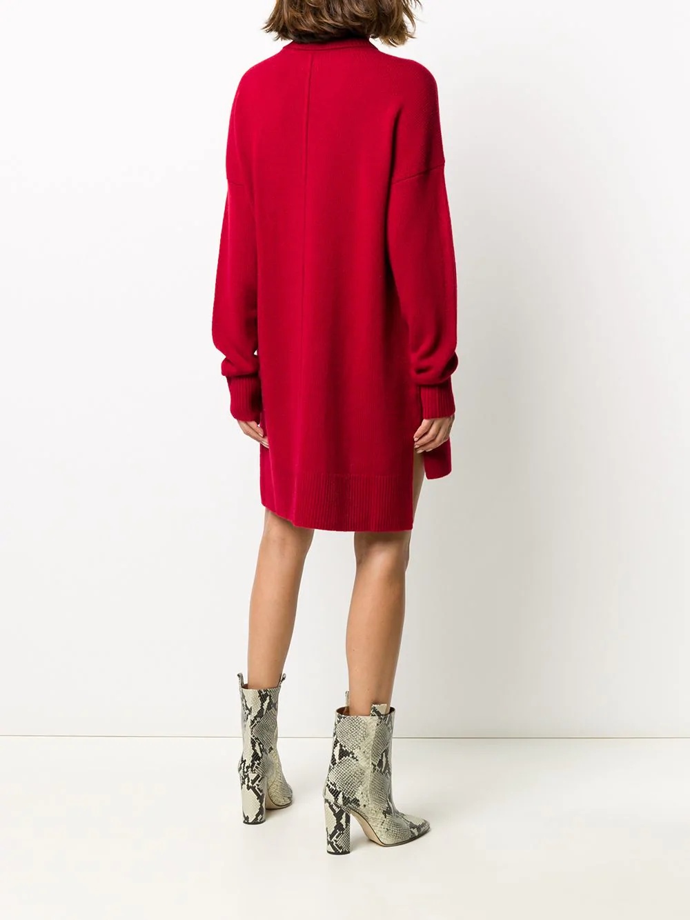 knitted turtleneck mini dress - 4