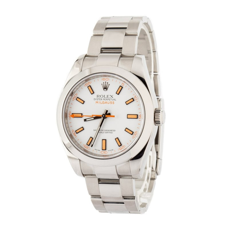Rolex Milgauss Ref 116400 White Dial - 2
