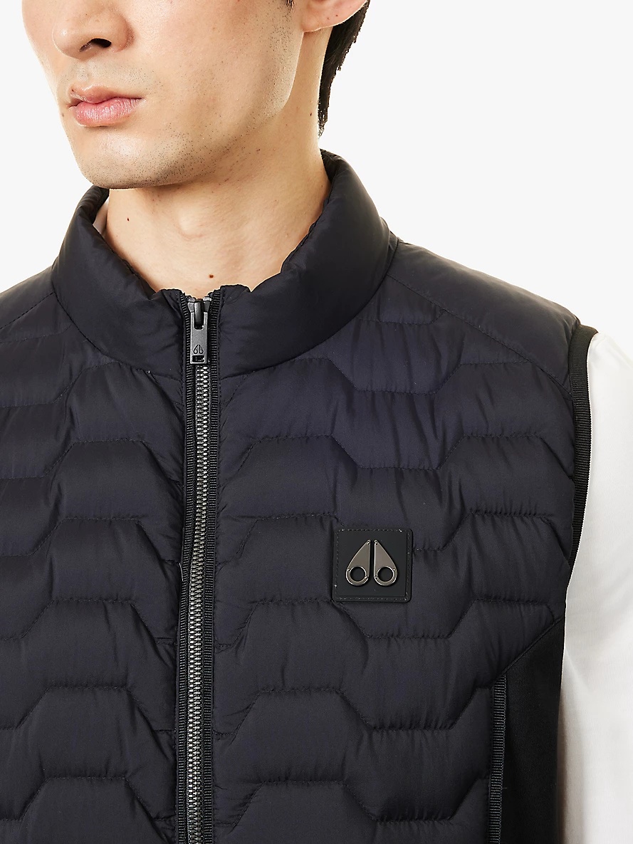 Granite brand-plaque slim-fit shell-down gilet - 5