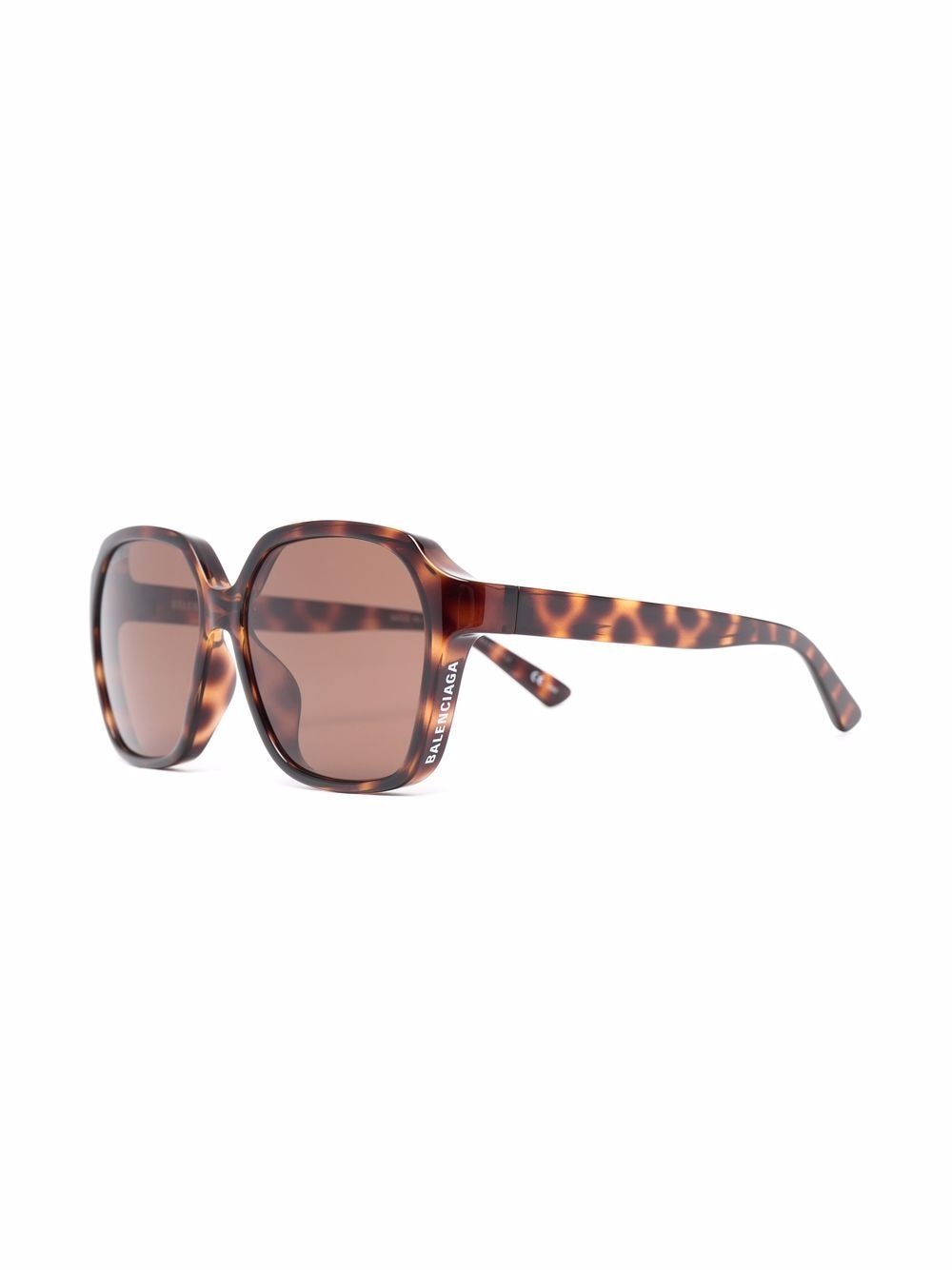 tortoiseshell-effect geometric sunglasses - 2