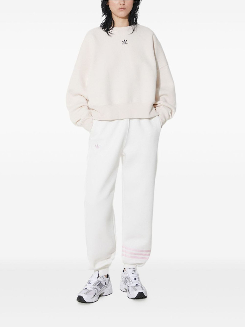 adidas logo-embroidered three-stripe trousers outlook