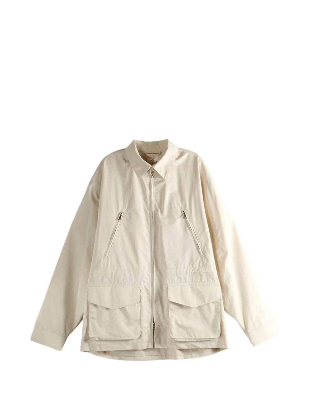multi-pocket zip-up coat - 1
