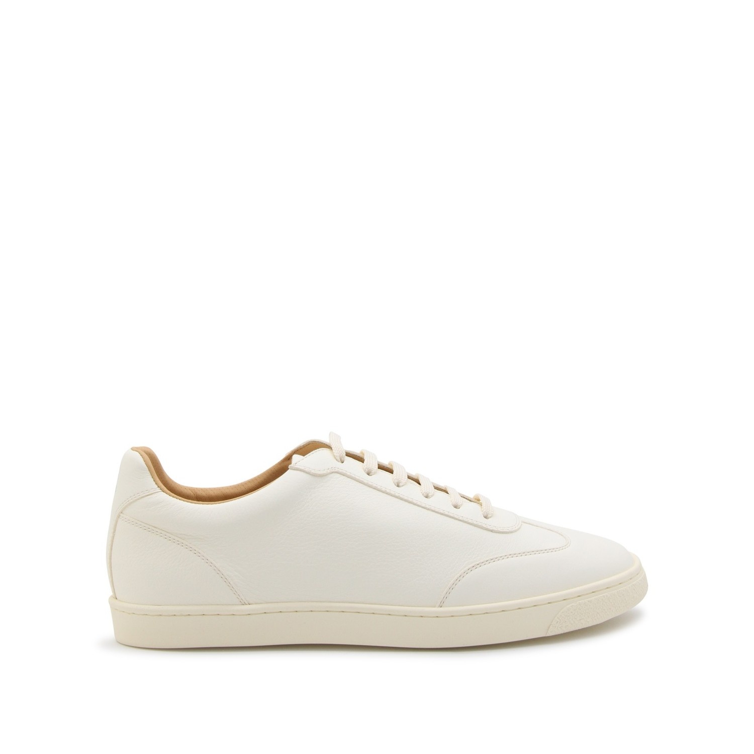 WHITE LEATHER SNEAKERS - 1