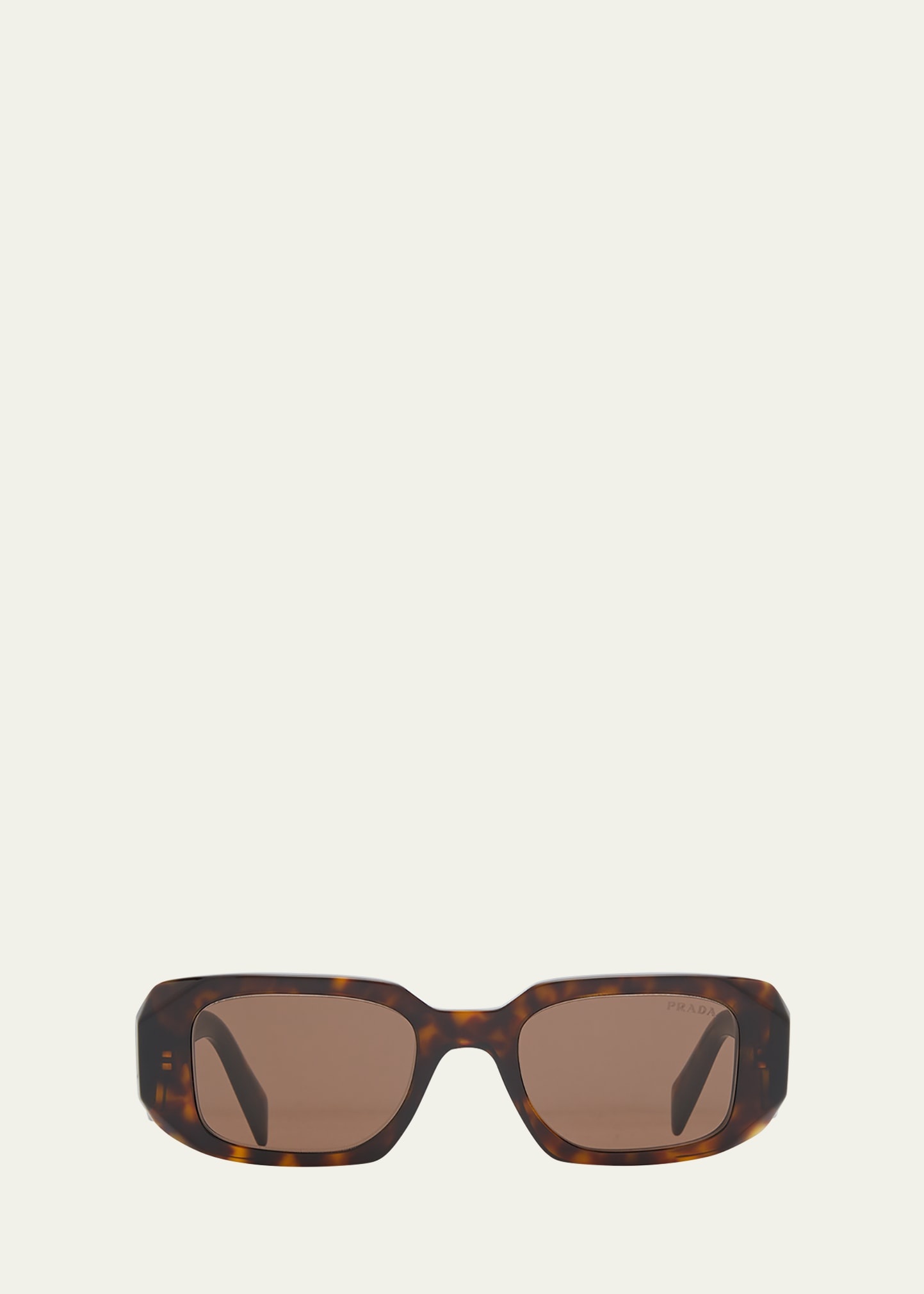 Men's Rectangle Acetate Logo Sunglasses - 1