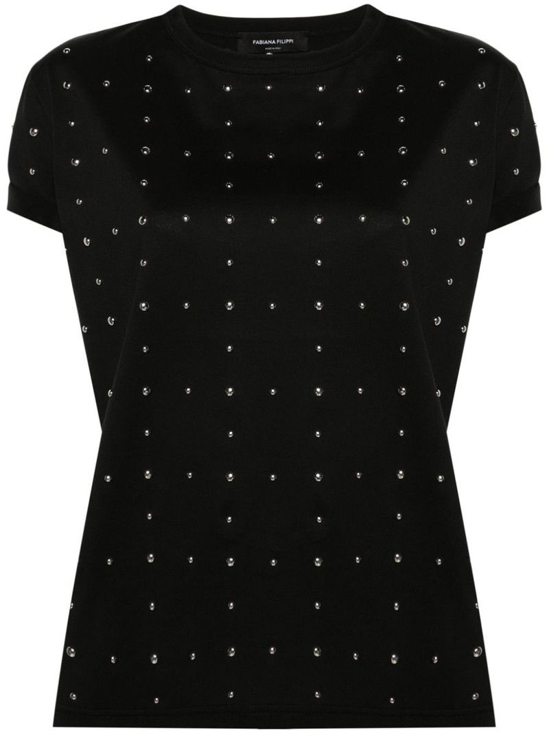 studded cotton T-shirt 1
