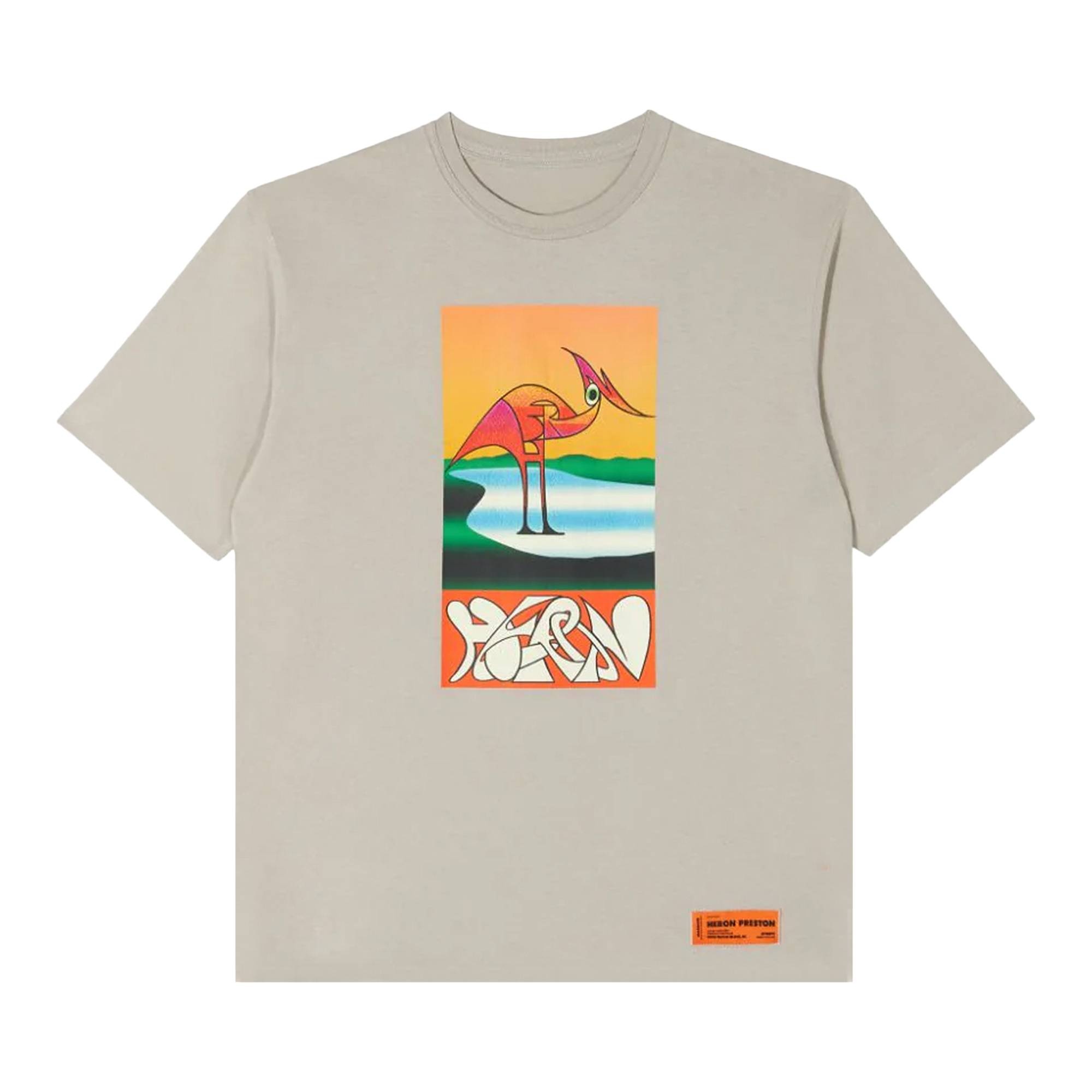 Heron Preston Abstract Tee 'Grey/Orange' - 1