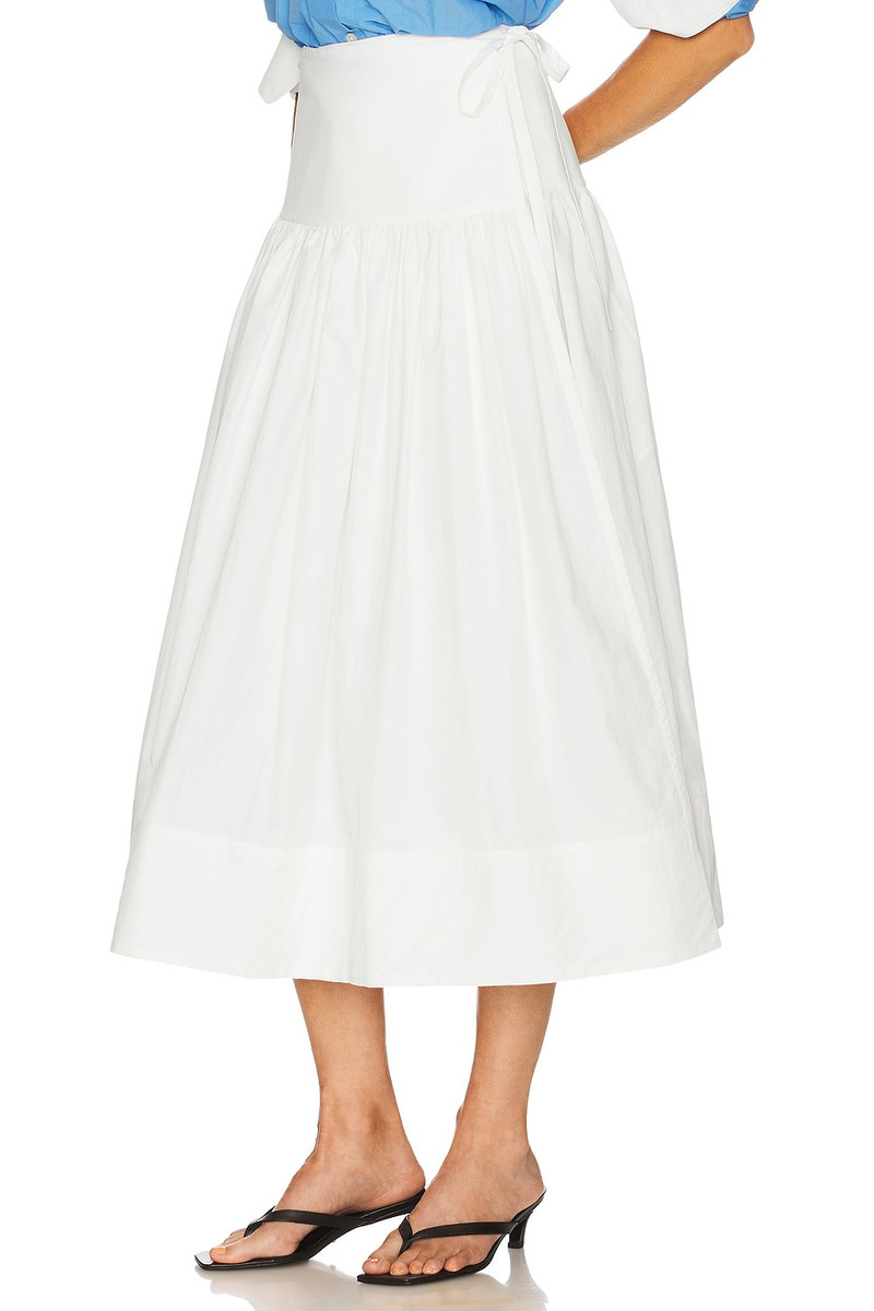 HELSA Midi Wrap Skirt in Tech Poplin outlook