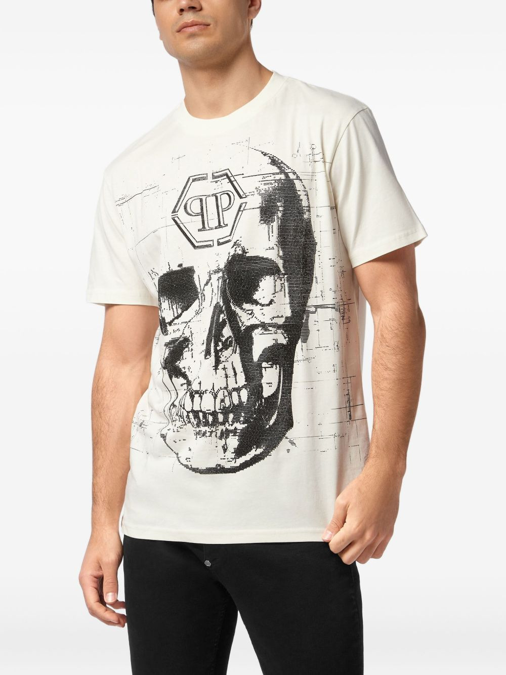 skull-embellished T-shirt - 2