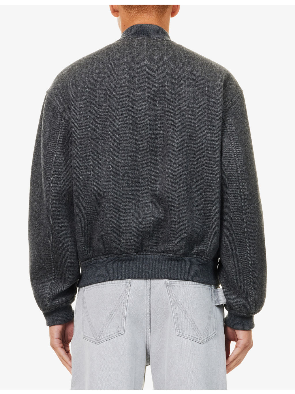 Herringbone Relaxed-Fit Cashmere Jacket - 4