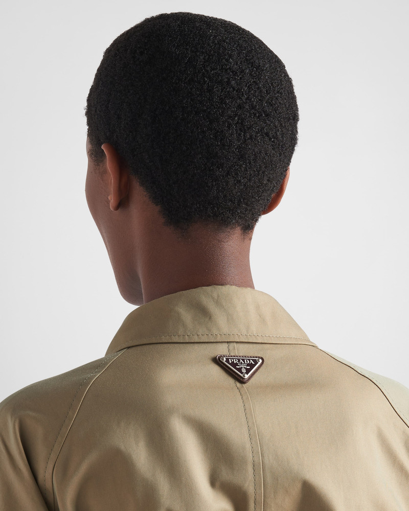 Single-breasted cotton twill trench coat 3