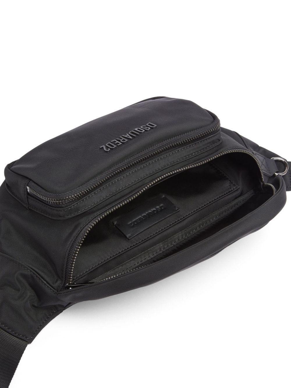 logo-embossed canvas belt bag - 4