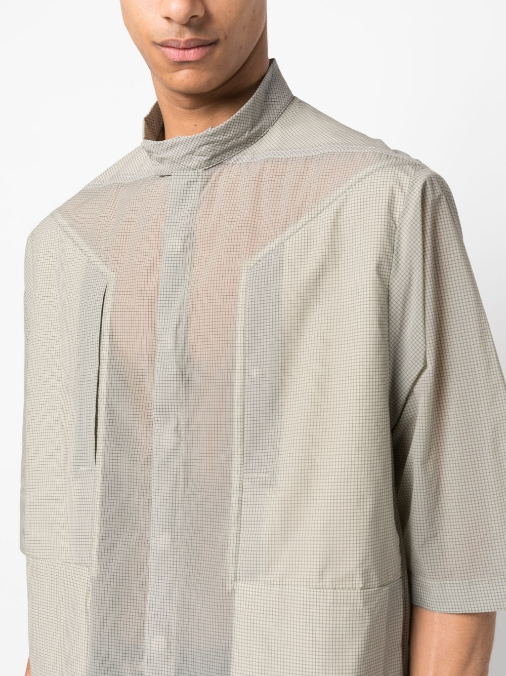 semi-sheer short-sleeve shirt - 5