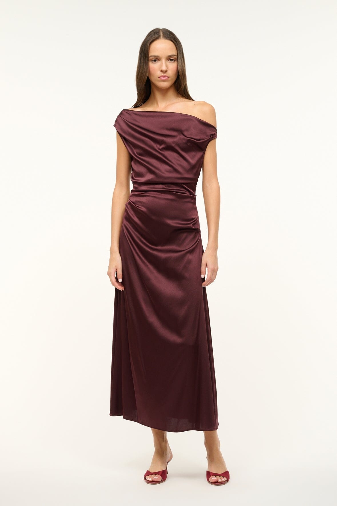 STAUD PHARE DRESS MERLOT - 2