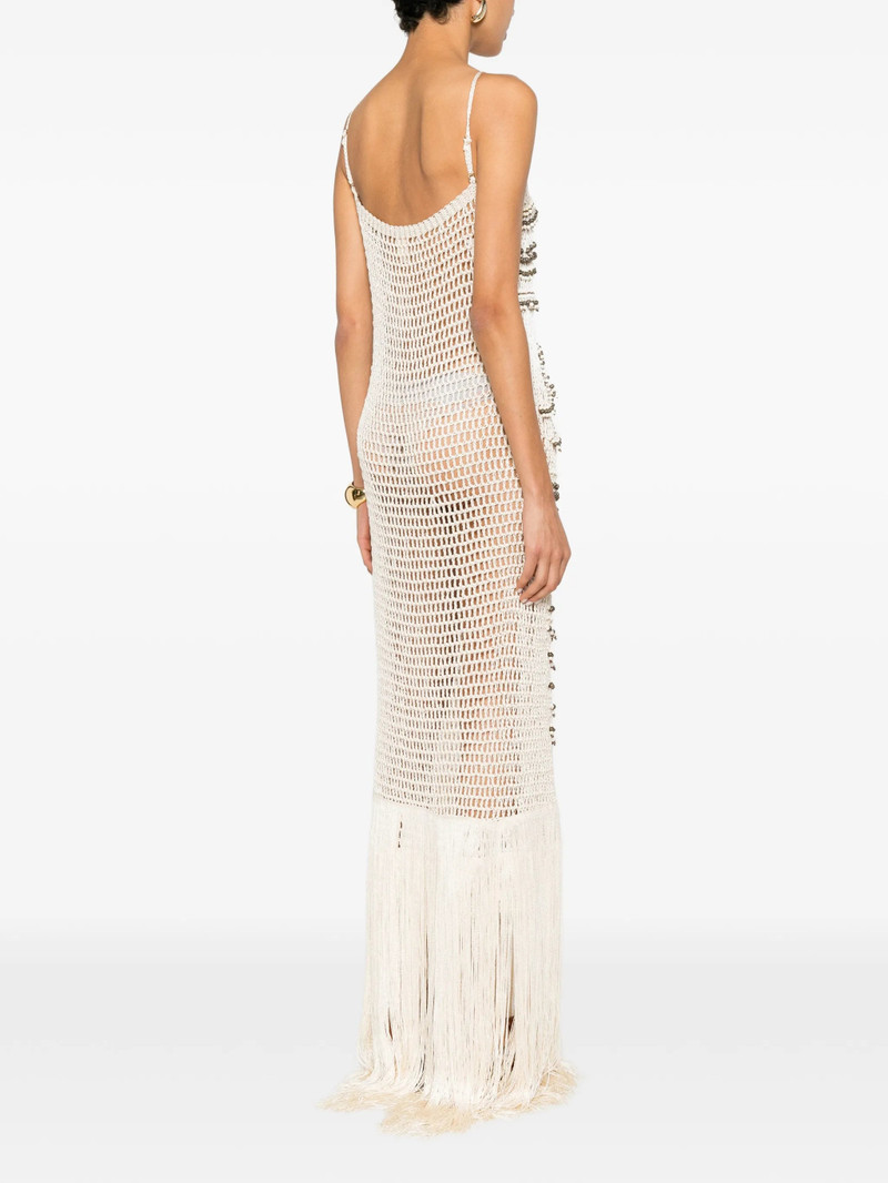 BLESS Bless Takara Bead-embellished Fringed Maxi Dress outlook