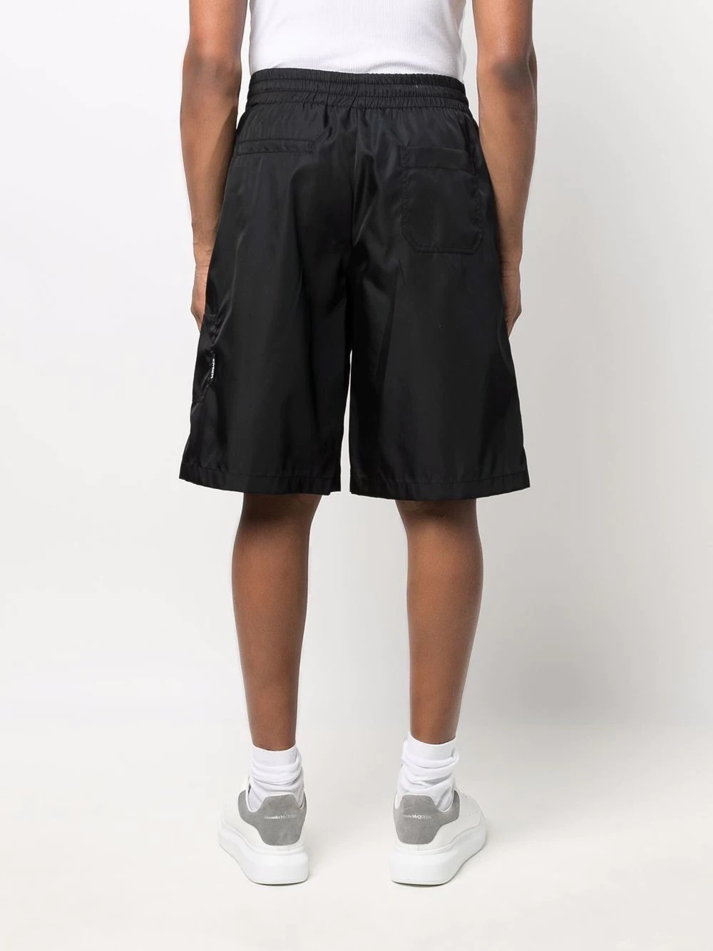 drawstring wide-leg shorts - 4