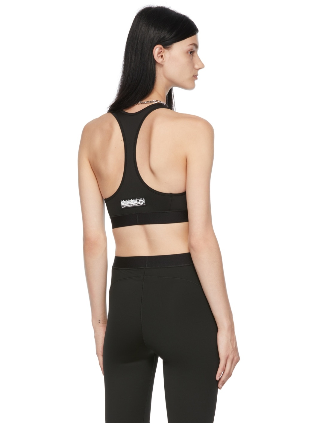 Black Logo Sports Bra - 3