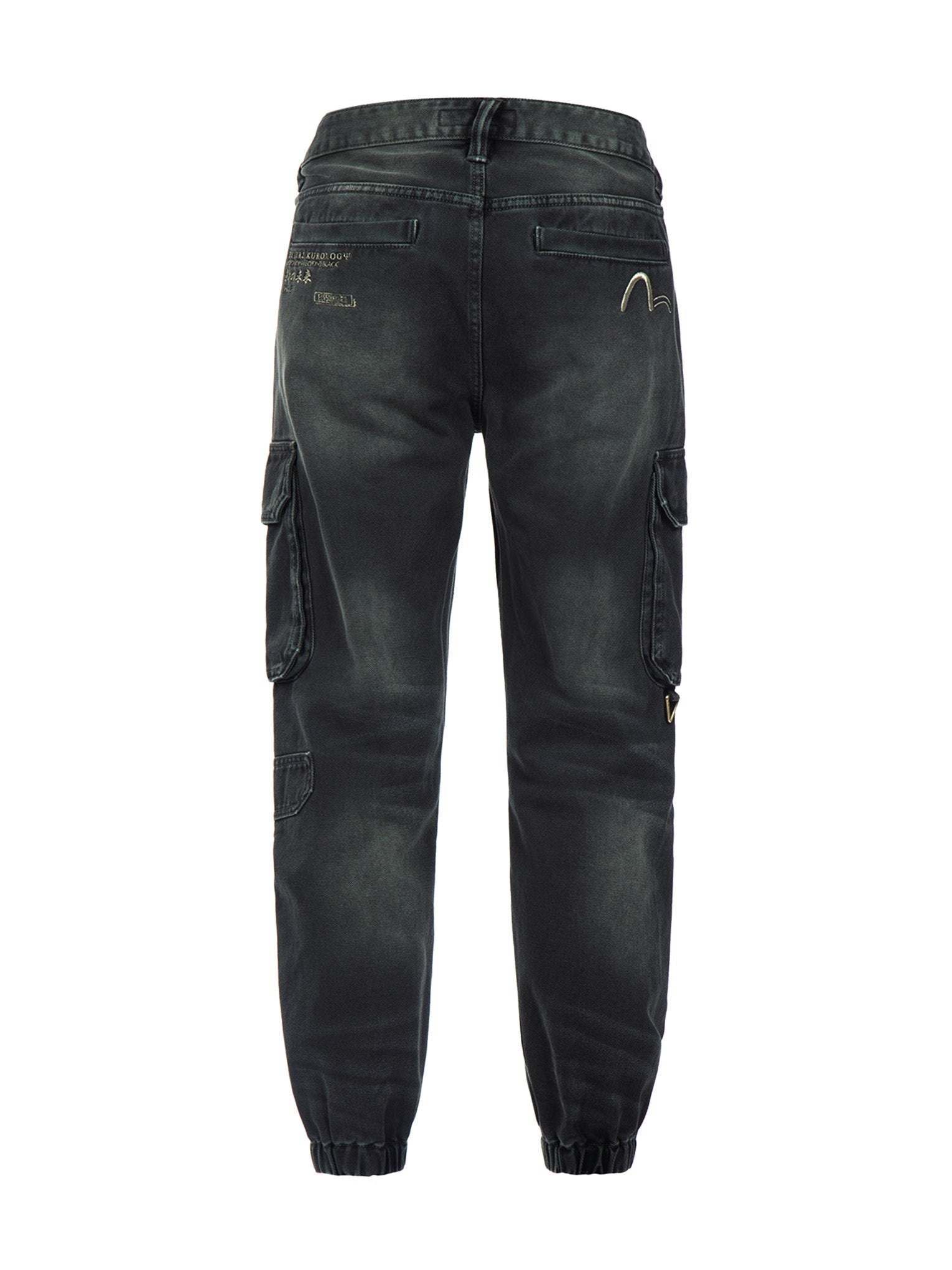 Seagull Embroidered Washed Denim Joggers - 14