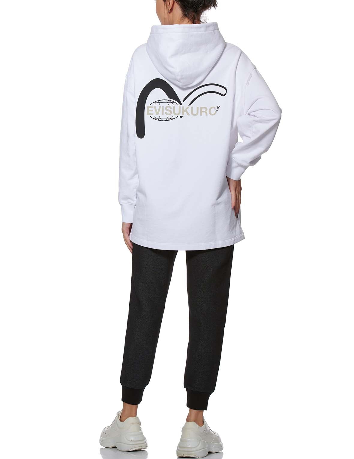 Warning Sign Print Oversized Hoodie - 5