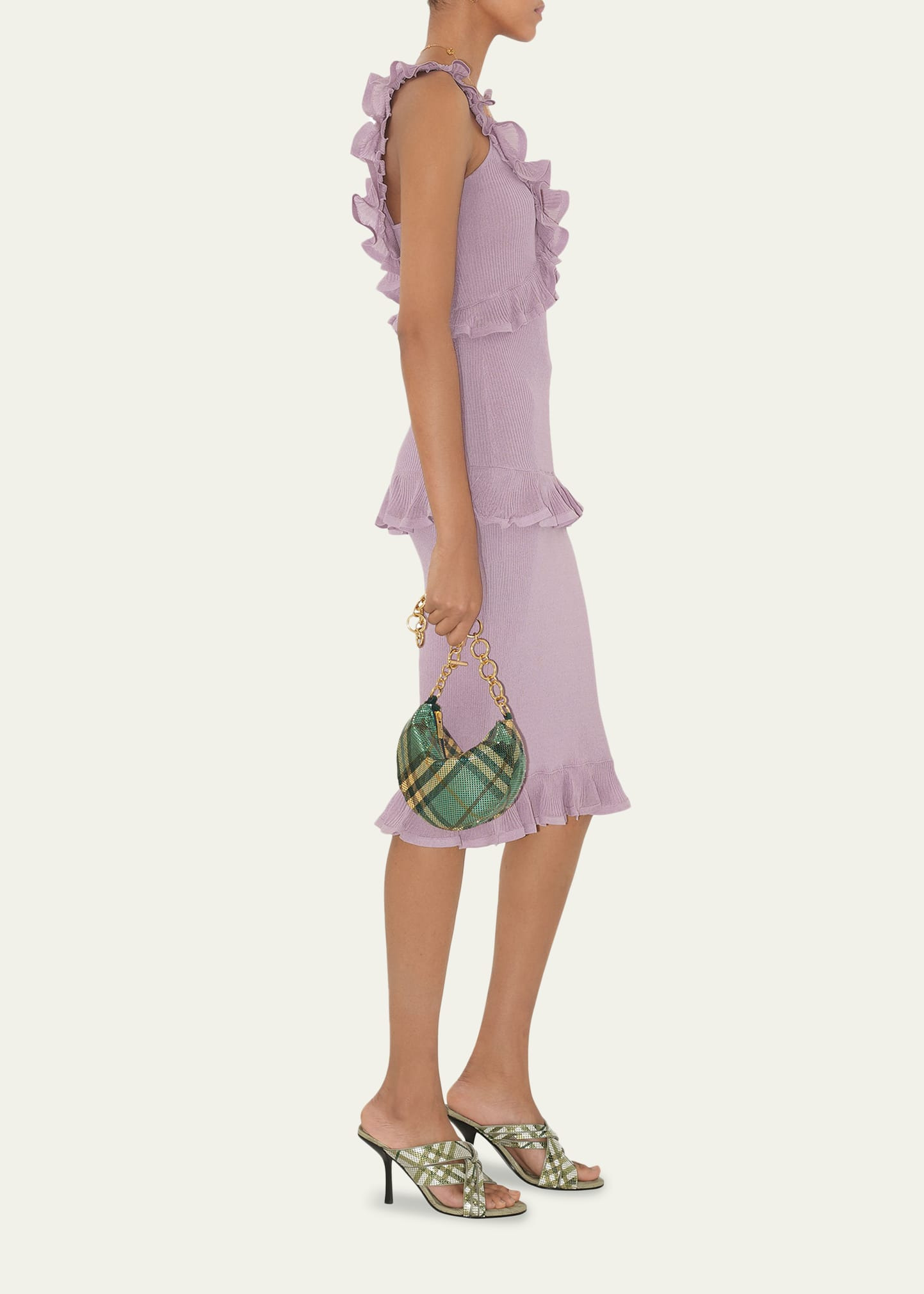 Ruffle V-Neck Sleeveless Maxi Dress - 4